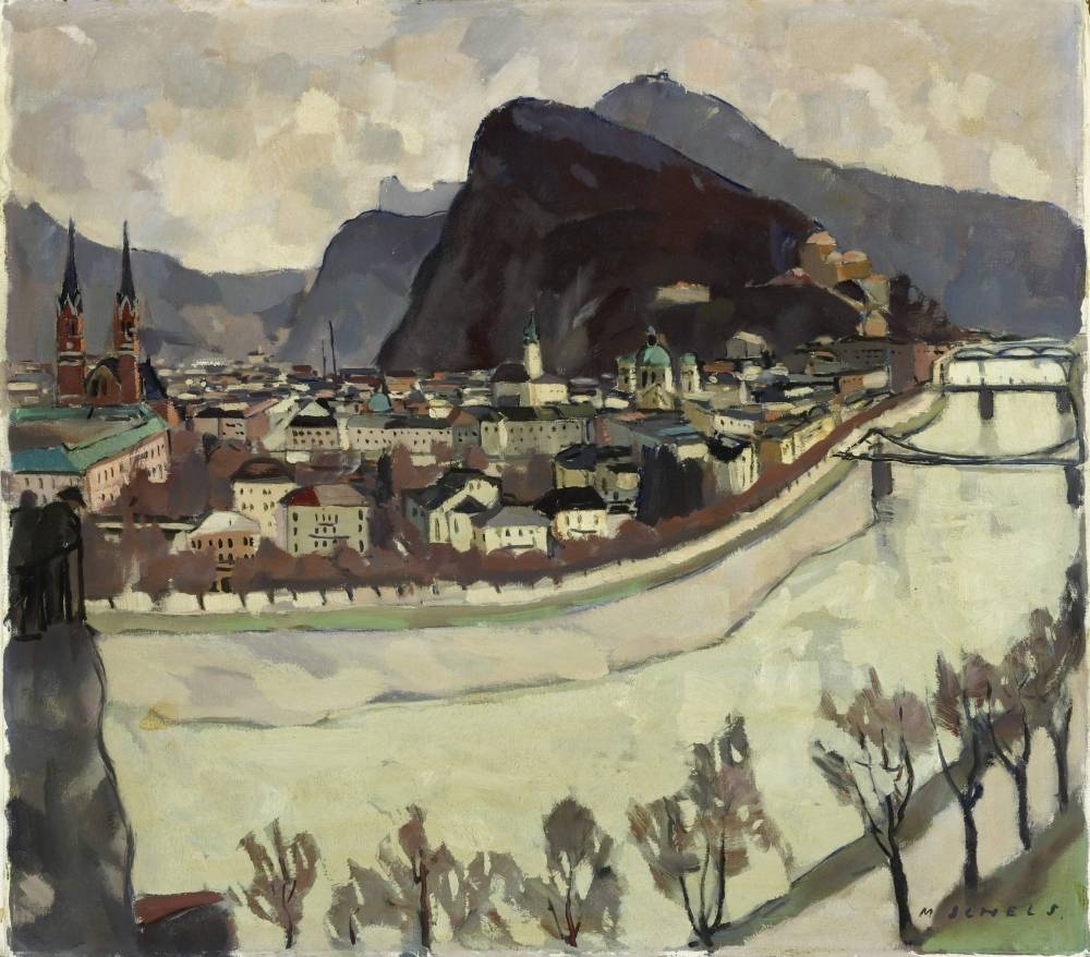 Maximilian Schels (1889–1958), Blick auf Salzburg vom Mönchsberg, 1920–1930, Öl auf Leinwand, © Salzburg Museum