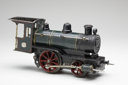 Dampf-Lokomotive mit Uhrwerk, Hersteller: Ernst Plank OHG, 1895–1915, Blech, Inv.-Nr. S 4146-2002