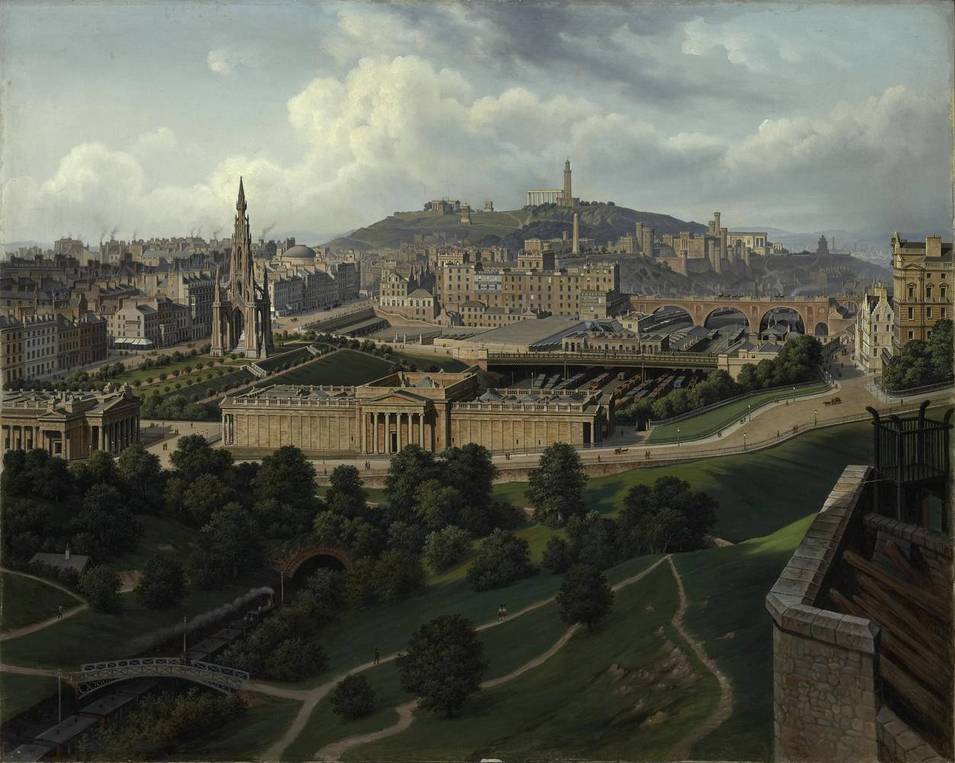 Edinburgh (Großbritannien), Hubert Sattler (1817–1904), Um 1850, Öl auf Leinwand, Salzburg Museum, Inv.-Nr. 7144-49