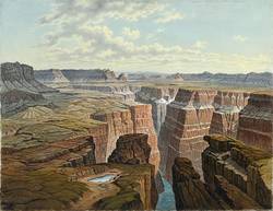 "Der große Canon [Grand Canyon] des Colorado", 1880/1900, Öl auf Leinwand, Salzburg Museum, Inv.-Nr. 9066-49