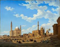 "Kairo, Salah El-Din-Platz (früher Roumaliya-Platz) vor der Zitadelle", 1850, Öl auf Leinwand, Salzburg Museum, Inv.-Nr. 41-62