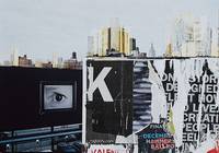 „K“ aus der Serie „You are observed“, 2012, Fotografie, Collage, Mischtechnik auf Holz, Eigentum des Künstlers