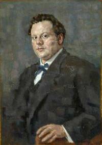 Matthias Ferdinand Zerlacher (1877–1923), Brustbild des Sängers Richard Mayr (Entwurf), um 1919, Öl auf Pappe, Salzburg Museum, Inv.-Nr. 1117-2004