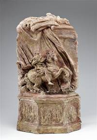 Sammlung Rossacher, RO 0523, Gianlorenzo Bernini, Reiterdenkmal Kaiser Konstantins des Großen, 1665, Terracotta, Reste von Vergoldung