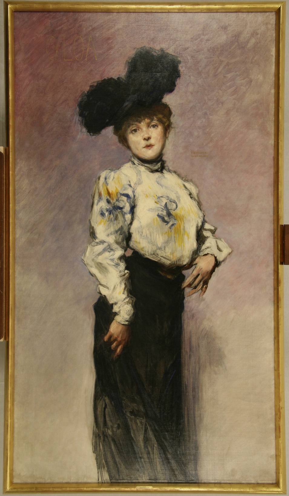 Theodor Josef Ethofer (1849–1915), Bildnis einer Dame mit schwarzem Hut (Olga Petritschek), 1900, Öl auf Leinwand © Salzburg Museum (Geschenk des Salzburger Museumsvereins)